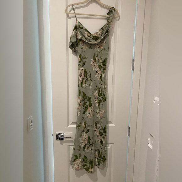 REFORMATION Reya Floral Drape Dress - Picture 4 of 6